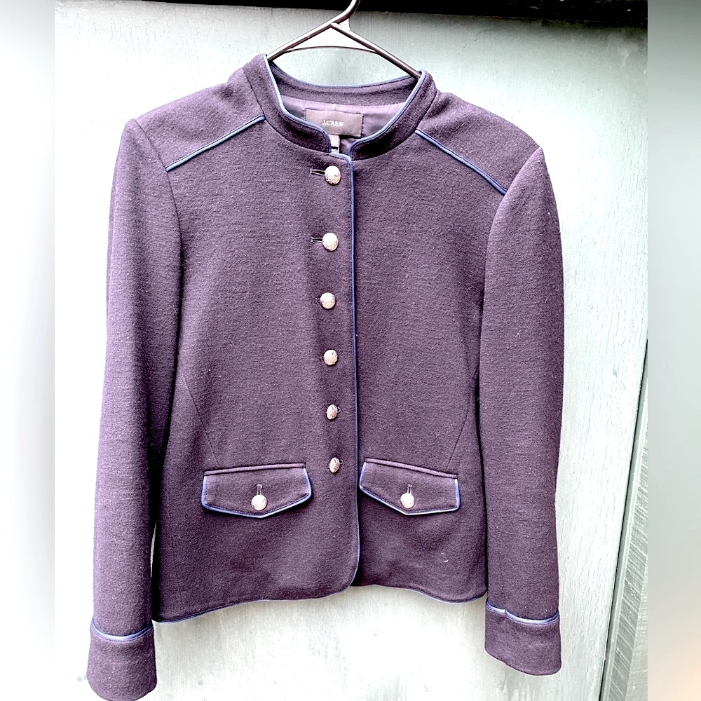 J. Crew Navy Blue Military Style button blazer
